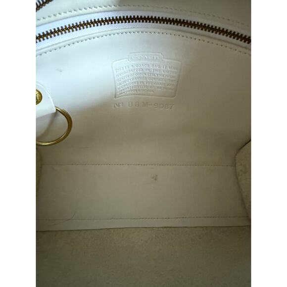 Vintage Coach Metropolis Zip Bag White 9087 Shoulder Bag Crossbody - Picture 8 of 10